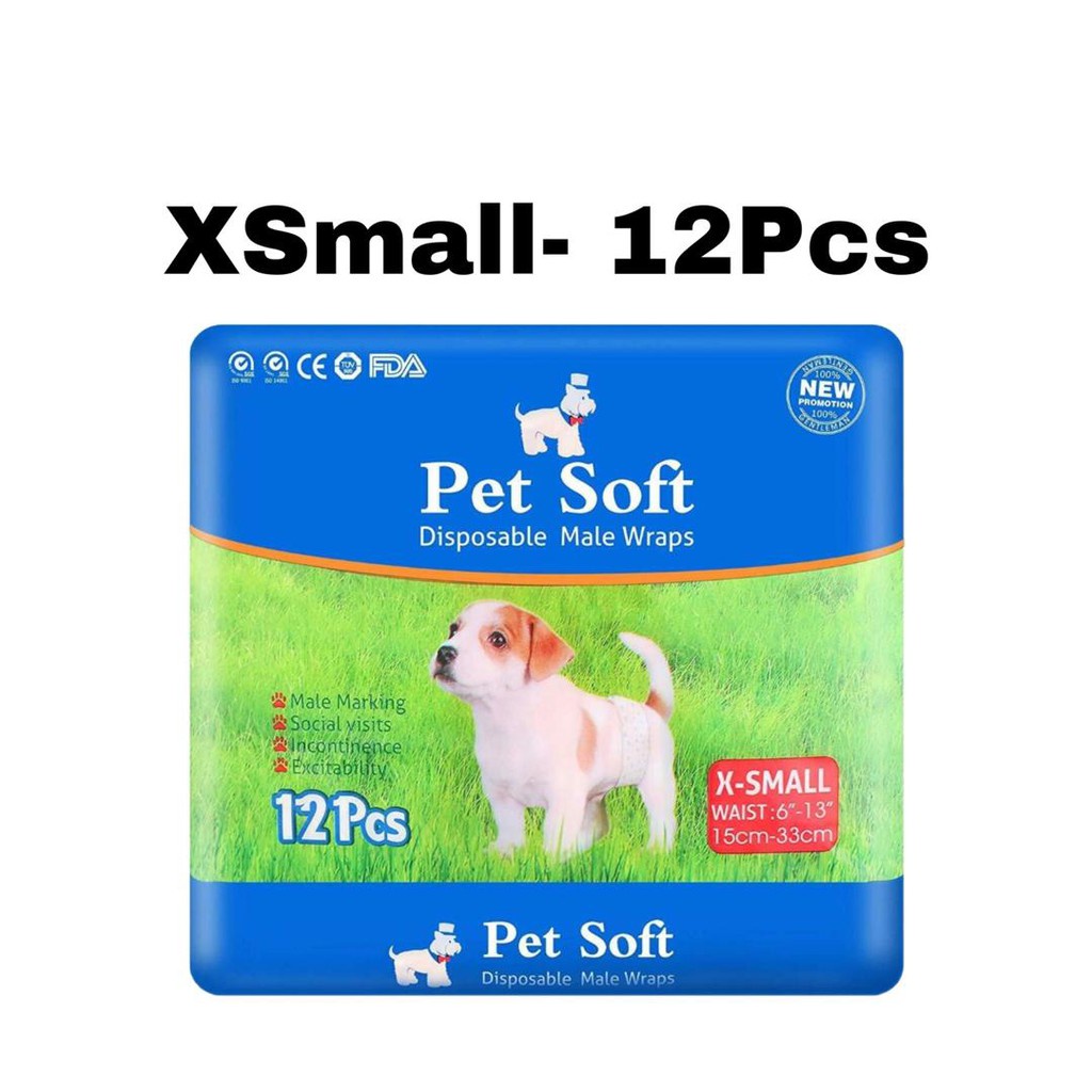 Pet Soft Disposable Male Wrap Dog Diapers Adjustable Pet All Absorb Male Dog Wrap Shopee Singapore