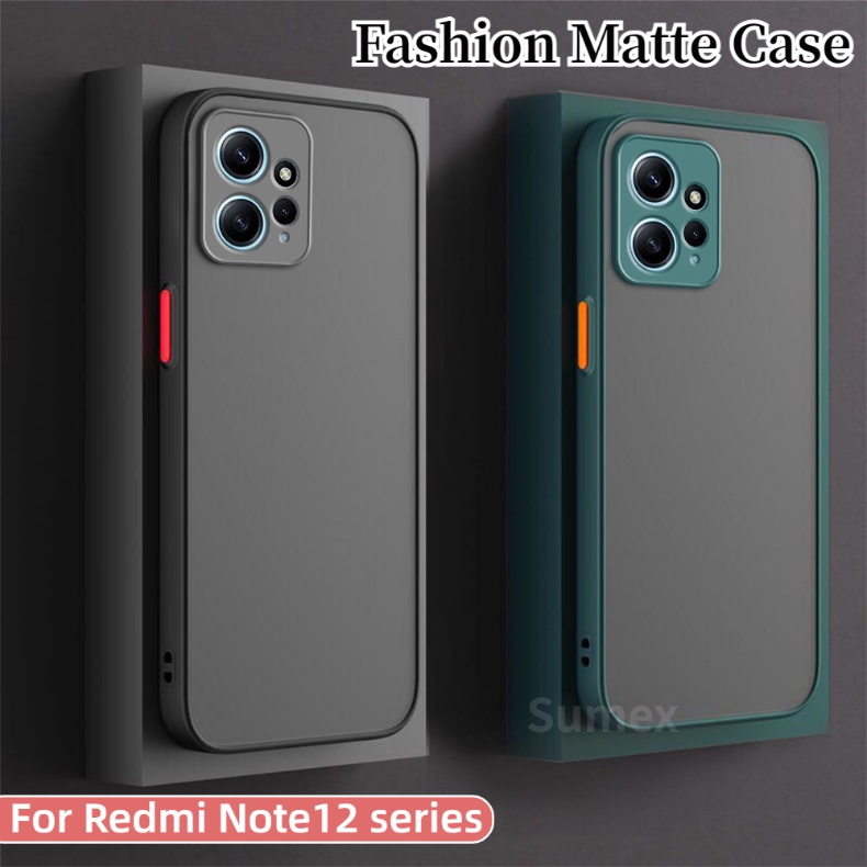 Fashion Shockproof Armor Matte Phone Case For Xiaomi Redmi Note 12 Pro ...