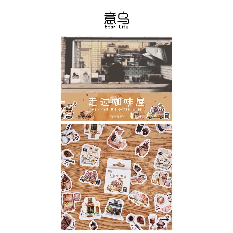 46 Pcs vintage Coffee Theme Paper Stickers For Art Journaling Collage ...