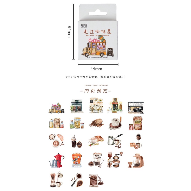 46 Pcs vintage Coffee Theme Paper Stickers For Art Journaling Collage ...