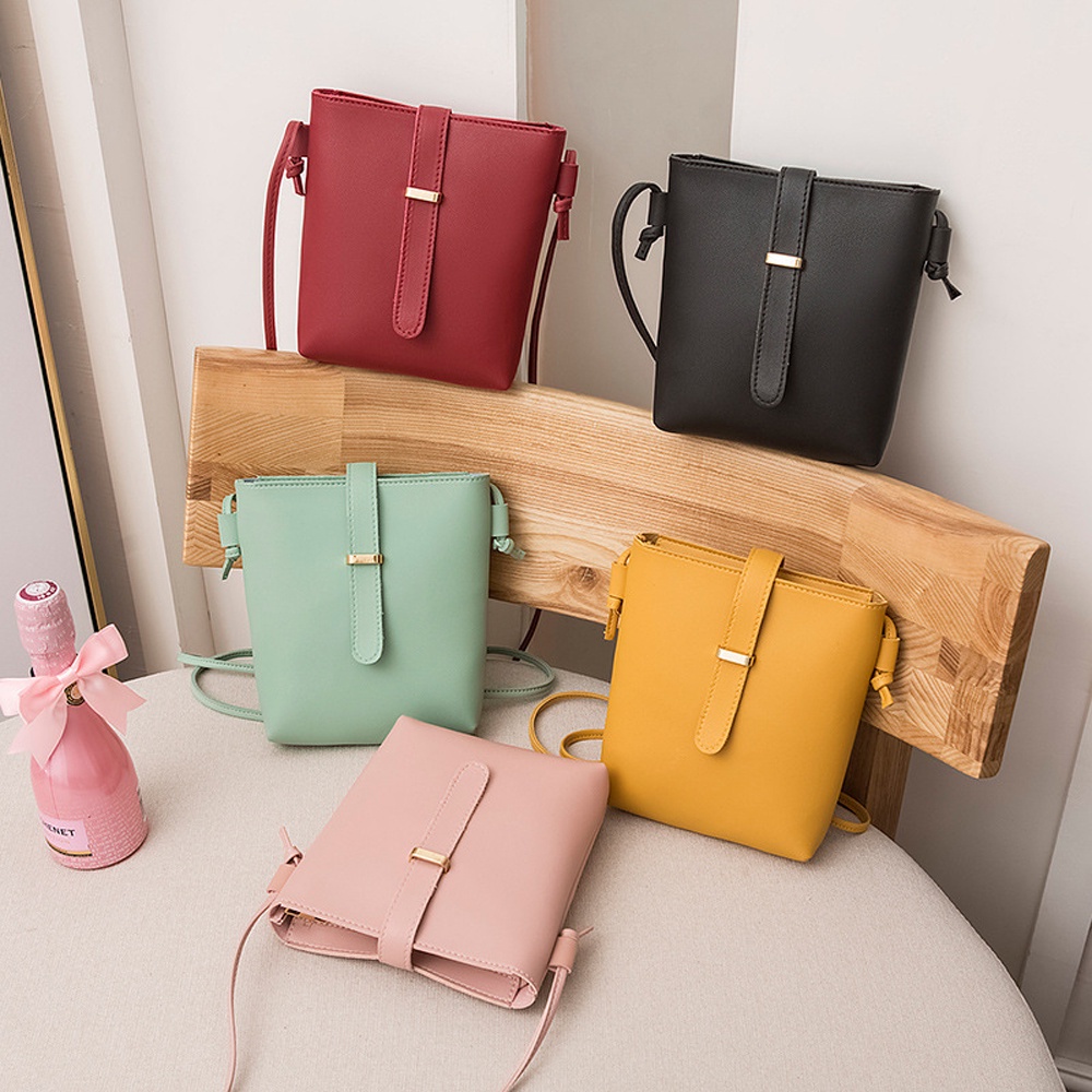 Girls Fashion Crossbody Bag Solid Color Simple Phone Wallet Shoulder Bag Small fresh Multipurpose Coin Pouch Women Handbags Large Capacity Crossbody Purse