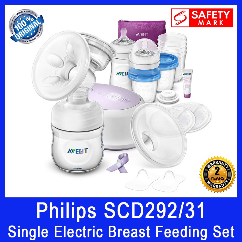 Philips avent single hot sale electric breastfeeding set