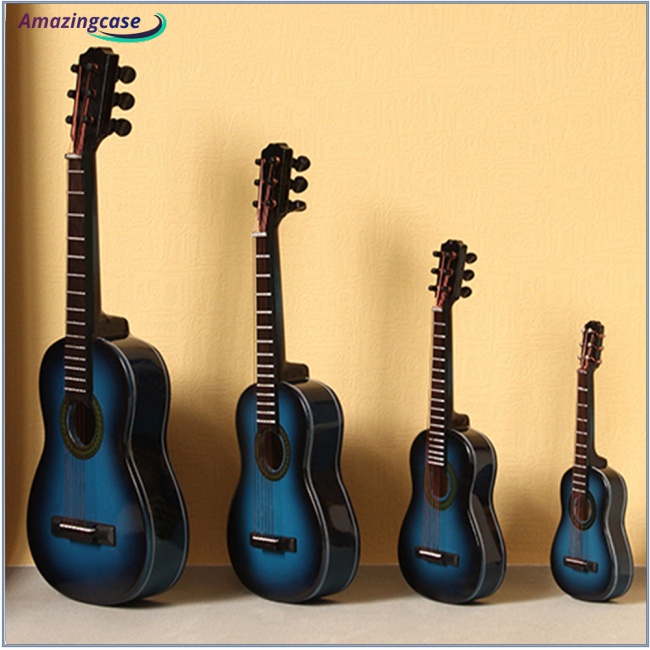 AMAZ Mini Guitar Miniature Model Classical Guitar Miniature Wooden Mini