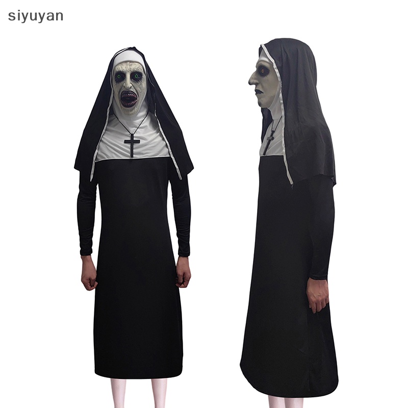 SIY The Horror Scary Nun Valak Cosplay Costume Mask for men women ...