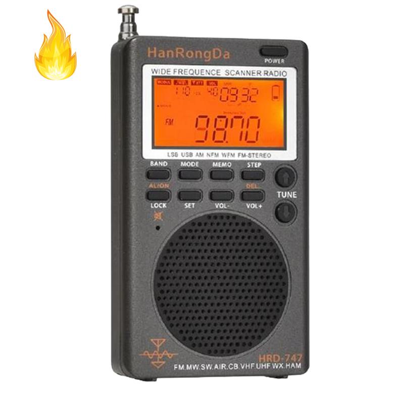 HanRongDa HRD747 Portable Multiband Radio FM/MW/SW/SSB/LSB/AIR/CB/VHF