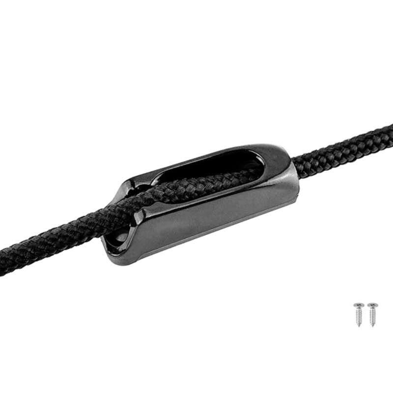 EDB* 2-piece set Boat Jam Cleat Self-Lock Rope Black Nylon Clam Cleat ...