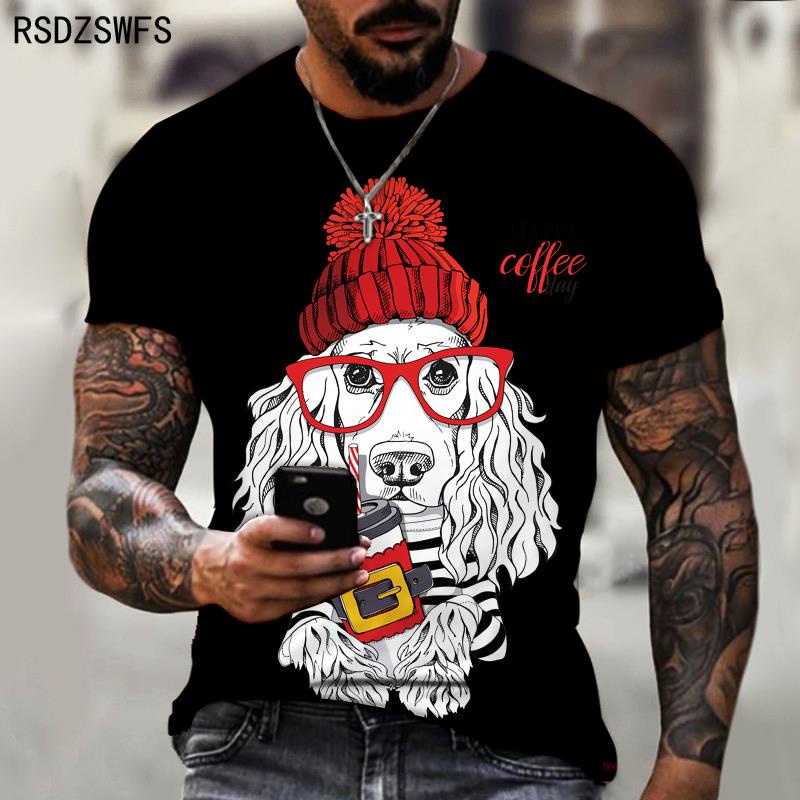 Dog Paw Mom Cartoon Pet Cute Men's T-Shirt Men Clothing Summer Spring Men's Clothes Tops Tees Print Male Tshirt Tops