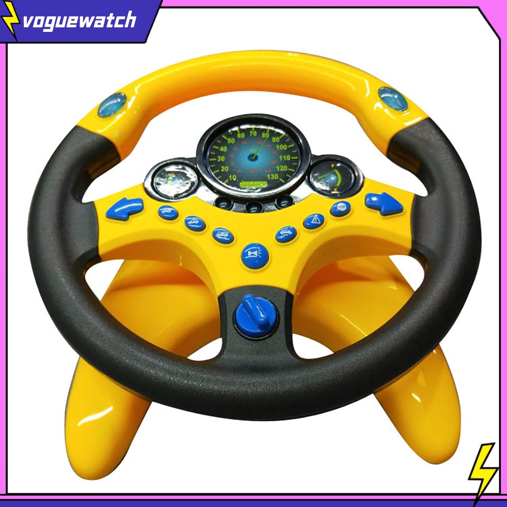 VGWT Pretend Play Electric Steering Driving Wheel Sound Light Education Kids Toy Shopee Singapore