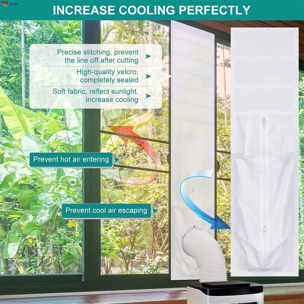 Portable Air Conditioner Soft Sealing Cloth With Zip Adjustable Length