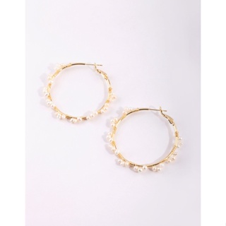 Gold Plated Oval Knotted Drop Earrings - Lovisa