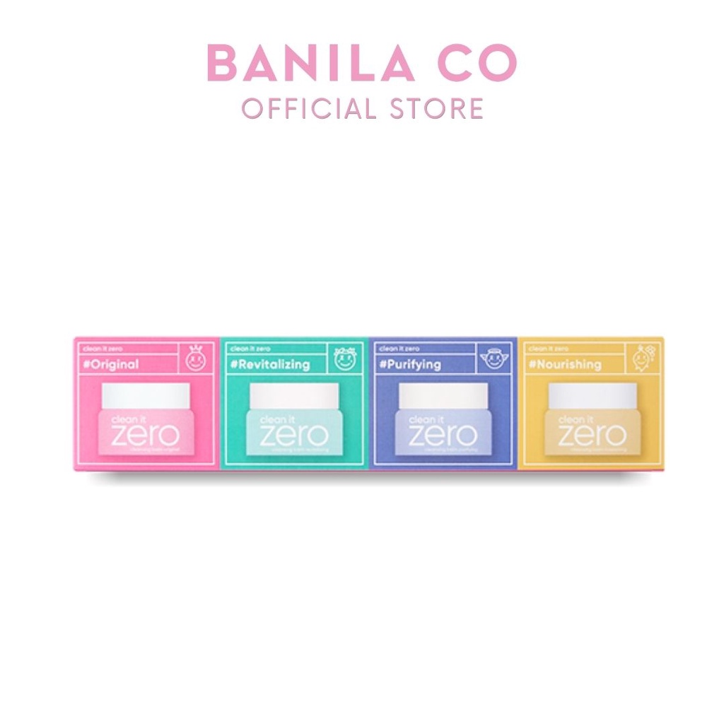 Banila Co Clean It Zero Cleansing Balm Miniature Set 7ml X 4 Makeup Removerface Cleanser 5564