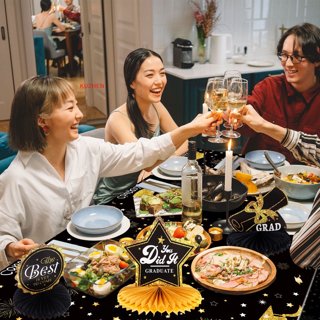 KUZHEN Graduation Table Decorations Set Class of 2023 Including 9 Pcs