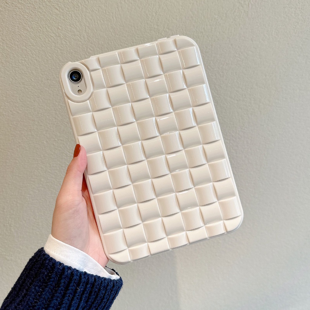 Casing Soft Anyaman Pattern Style Case Compatible With IPad Air 4/5 Ipad 9.7" Gen 5/6 9.7" Ipad 7/8/9 Ipad Gen 10 2023 Pro 11" Mini 6 High Quality - Gambar 2