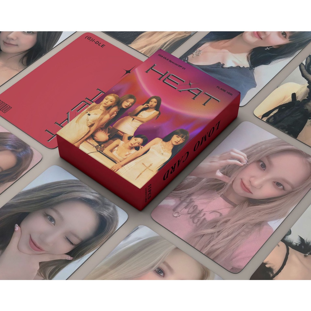 55pcsbox Gidle Heat Album I Do Photocards Shuhua Minnie Miyeon Yuqi Soyeon Lomo Cards Gidle 6801