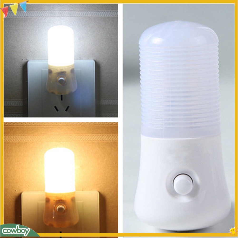 (cowboy) Portable 3W Warm/White LED Night Light Home Bedside US Plug