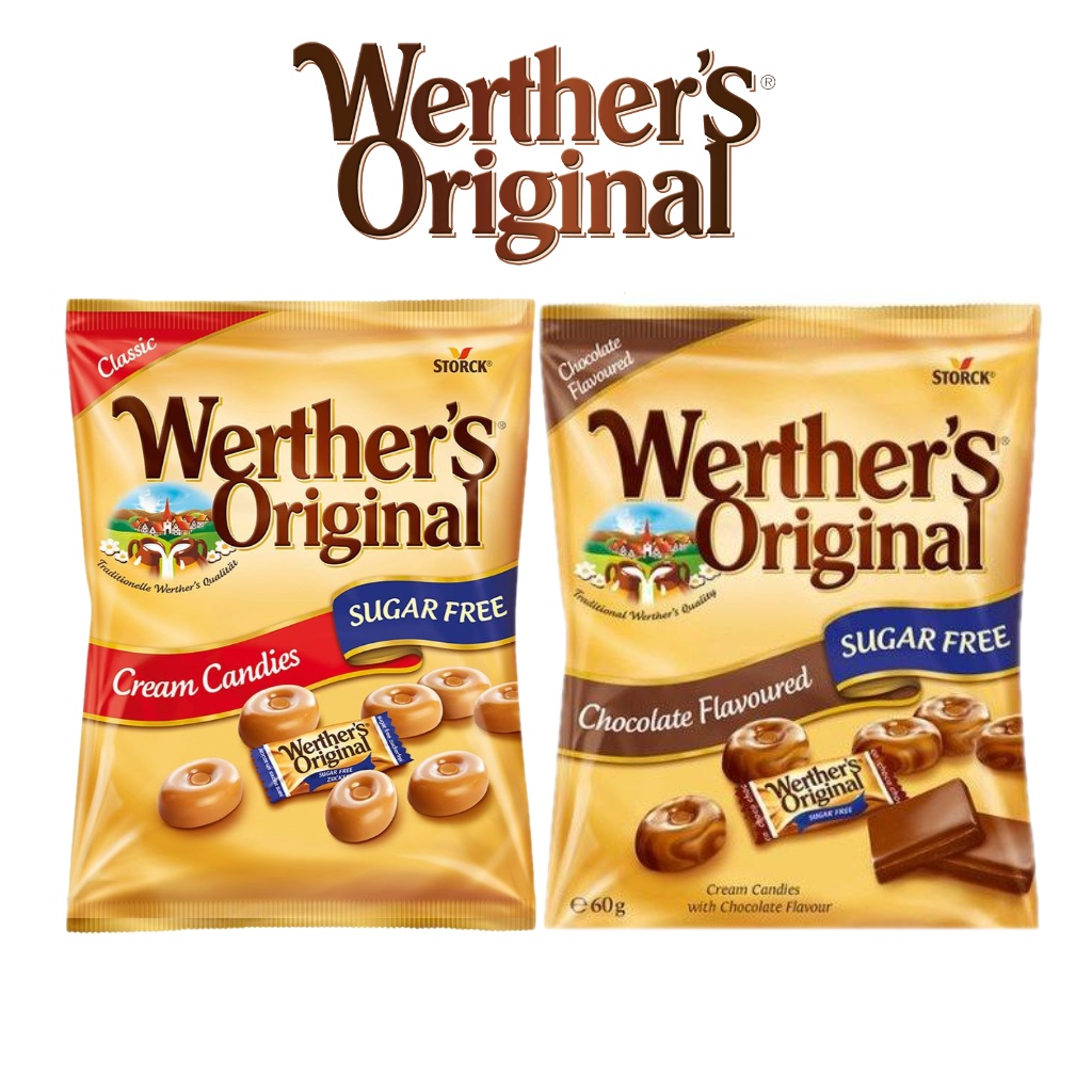 [Werther's Original] Sugar Free Candy / Original 70g and Chocolate 60g ...