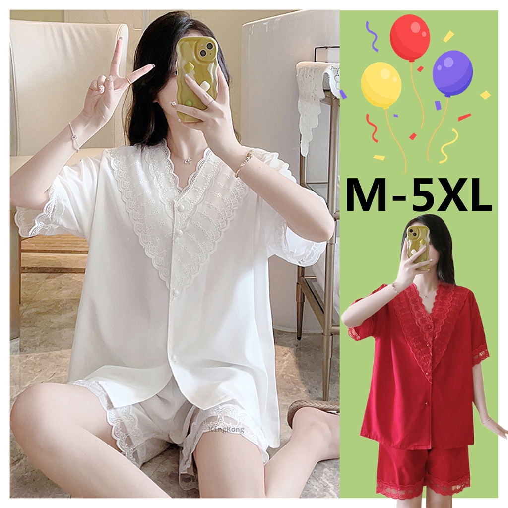 m-5xl-plus-size-pajamas-women-silk-pyjamas-summer-short-sleeve-lady