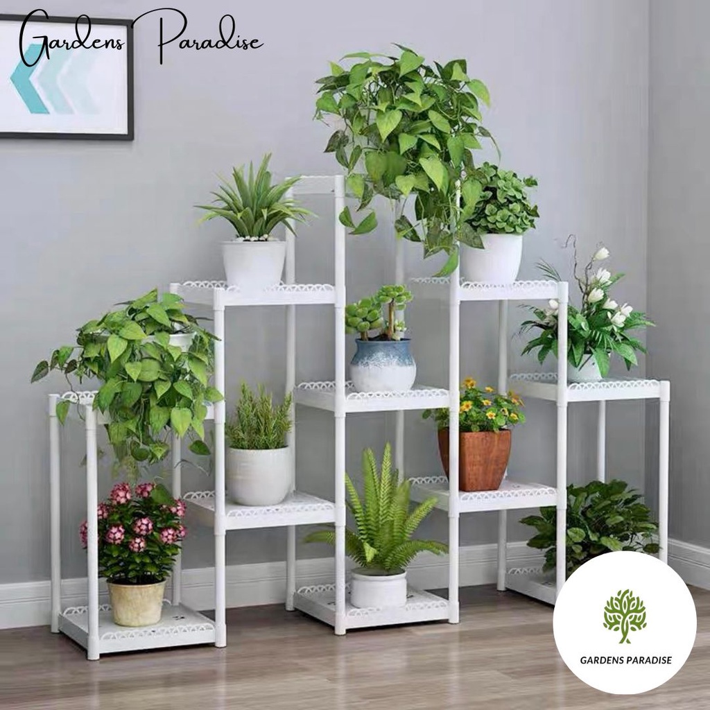 Stackable Black & White Living Room Potted Plant Stand By Gardens ...