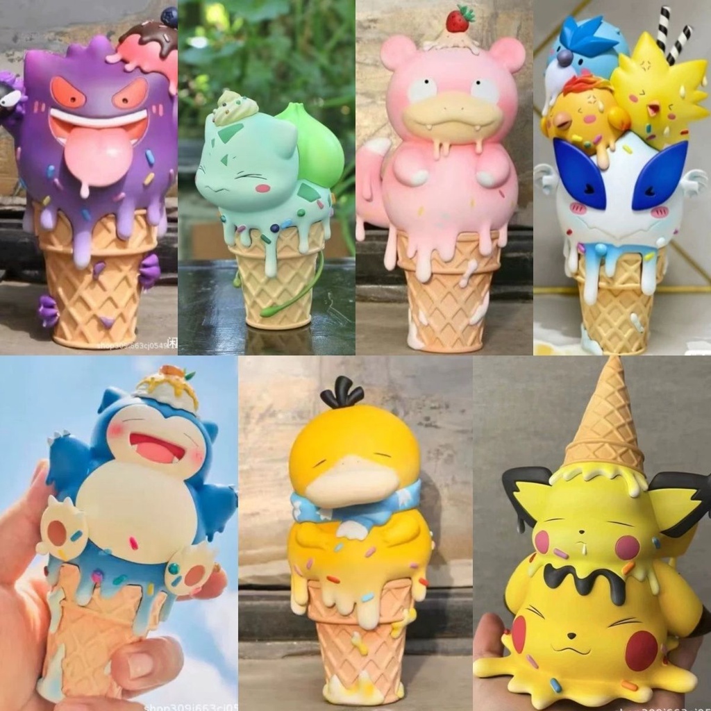 Pokémon Figure Ice Cream Ice Cream Pikachu Frog Seeds Can Reach Duck 