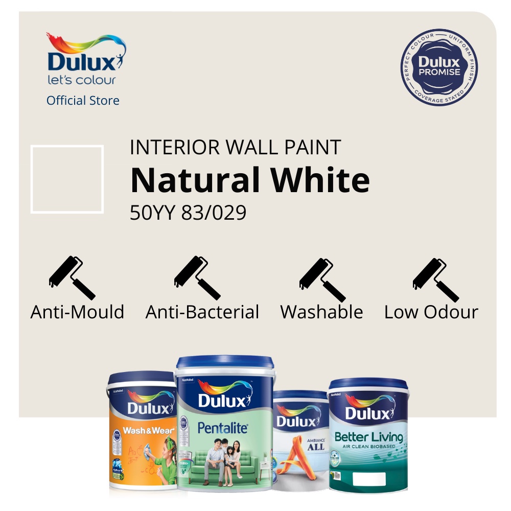 Dulux Wall/Door/Wood Paint Natural White (50YY 83/029) (Ambiance All