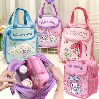 Sanrio Kuromi My Melody Lunch Box Bag Cartoon Anime Hello Kitty Pochacco  Pompom Purin Cute Portable Thermal Storage Bag Tote Bag