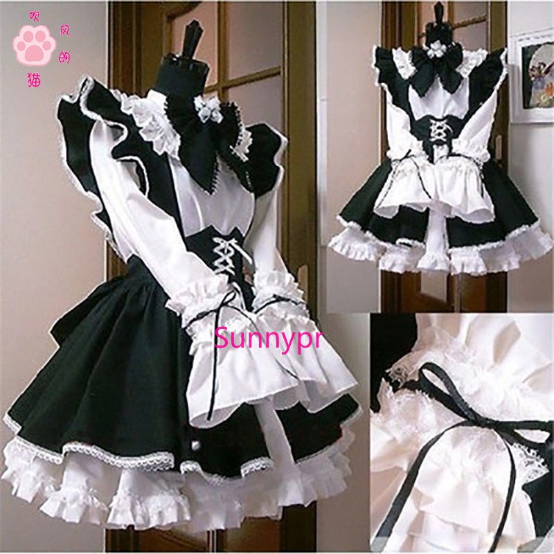 Japanese Cute Lolita Maid Dress Women Cosplay Suit | Shopee Singapore