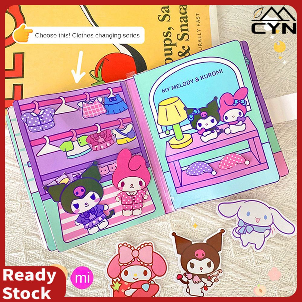 Sanrio Quiet Book Animal House Children's Puzzle Handmade Paper Doll ...