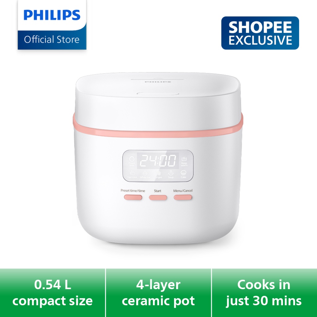 ONLY) PHILIPS 3000 Series Mini Rice Cooker 0.54L HD3064/62, 5