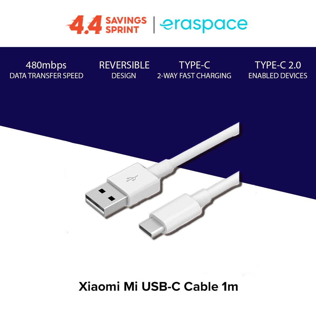 Xiaomi Mi USBC Cable 1m Shopee Singapore