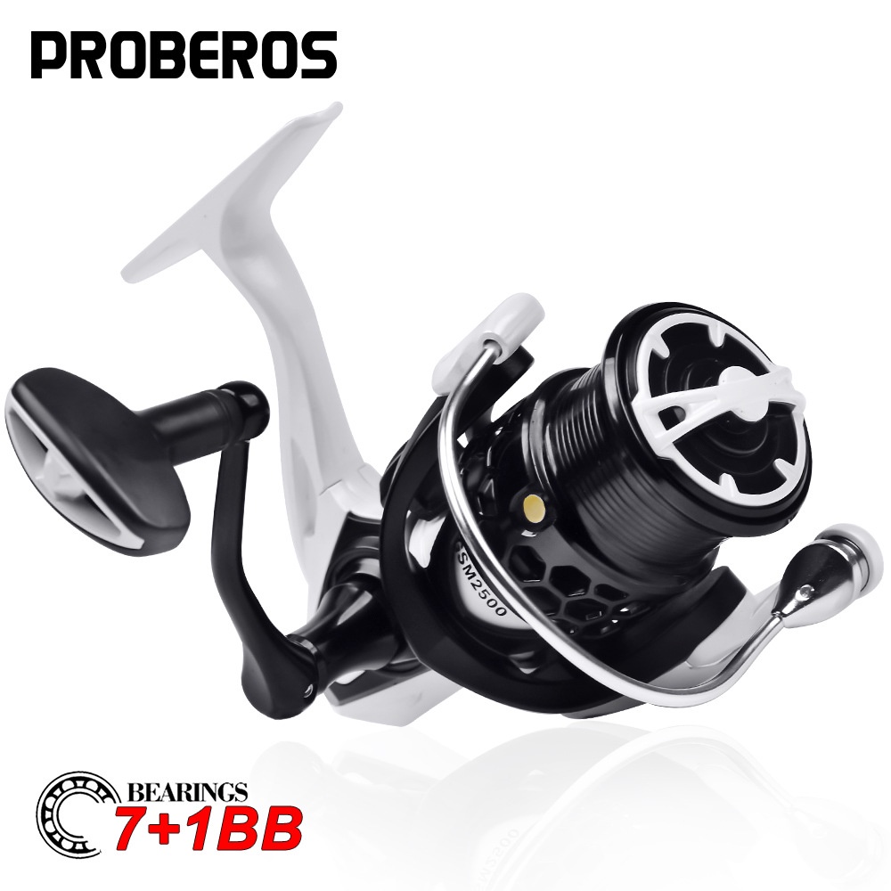 PROBEROS Spinning Reel With Extra Spool 2500-3000 Series Water Proof  Fishing Reel Left&Right Handle Inter-changeable Wheel