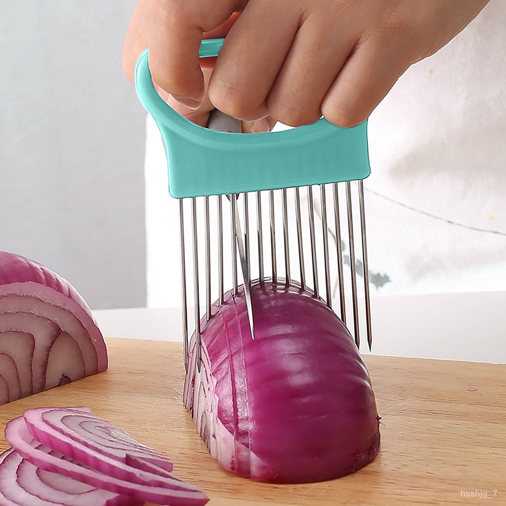 Stainless Steel Onion Slicer Holder,vegetable Potato Cutter Slicer