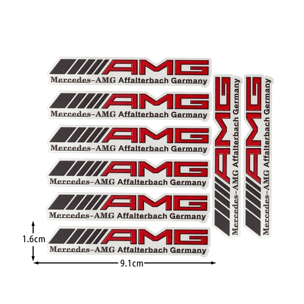 For Mercedes Benz AMG Decal Door Handle Rearview Mirror Center Console ...