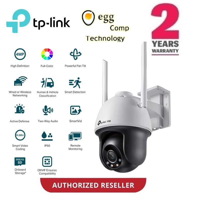 TP-Link C540-W 4MP AI CCTV Outdoor Full-Color Pan Tilt IP Network ...
