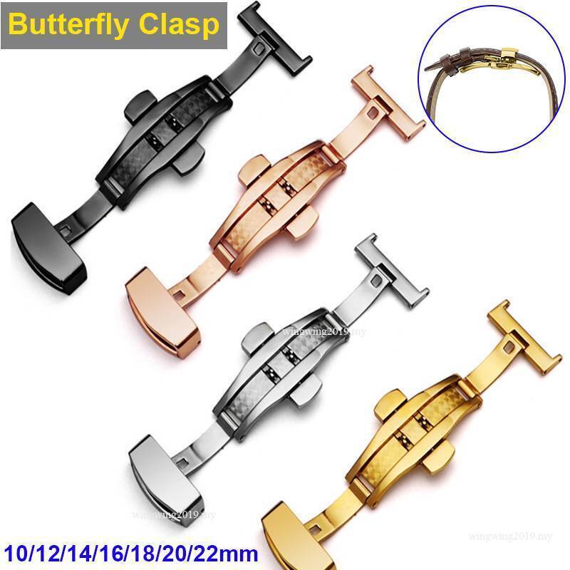 AFBTNSVZ 316 Solid Stainless Steel Double Push Button Fold Watch