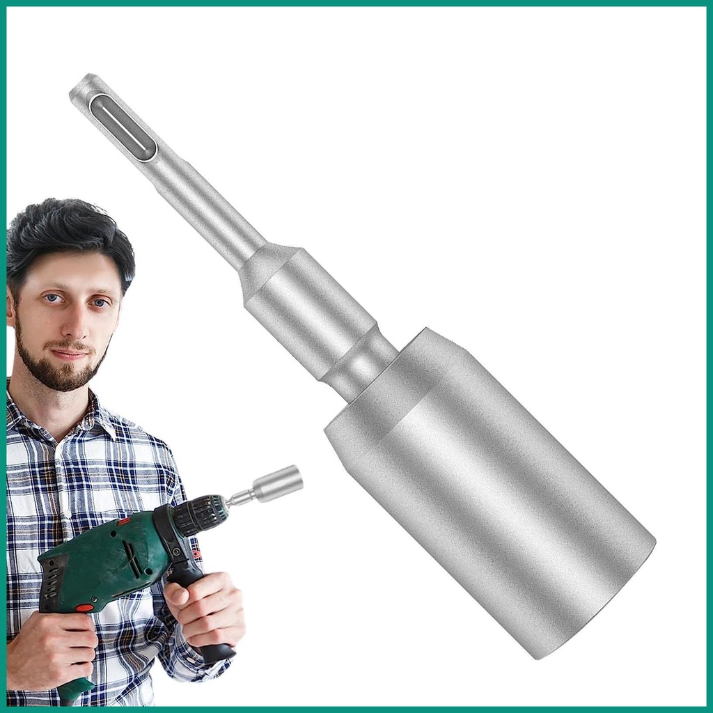 T Post Driver Bit Converter for Ground Pole Hammer Drill Shockproof Drilling Accessory for