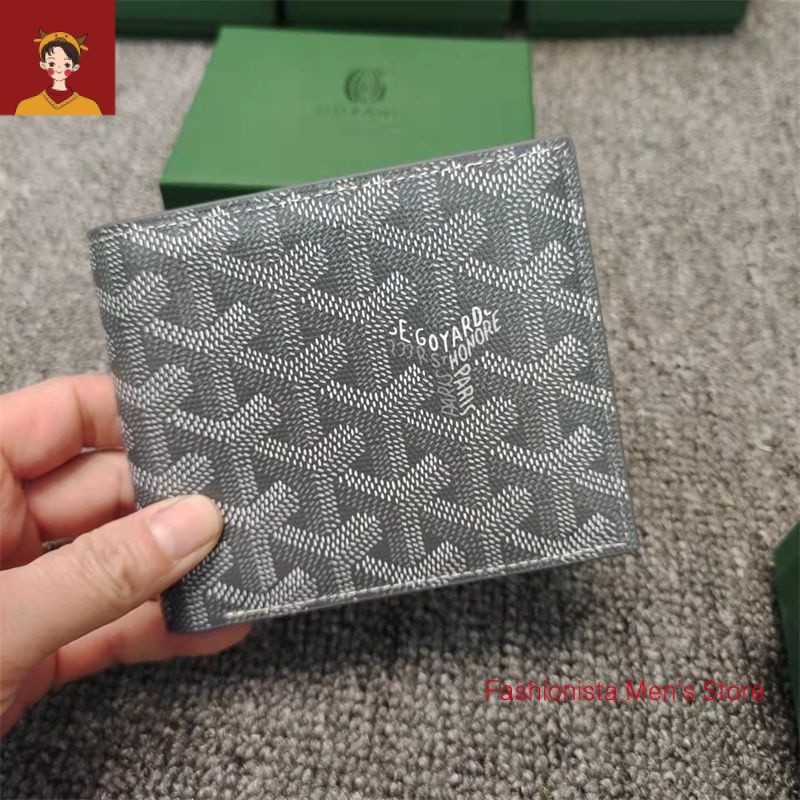 goyard wallet men Europe America ins Fashion Small Fresh Dog Teeth  Multi-Card Slot Folded In Half Short Coin Purse