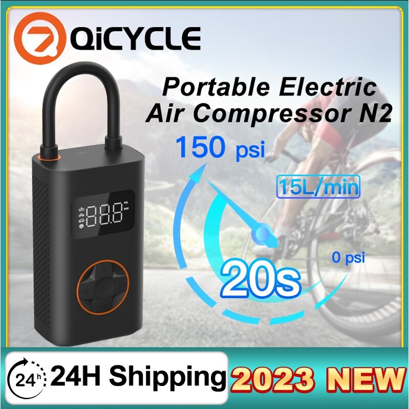 Original Qicycle N2 Digital Display Inflatable Tire Pressure Compact