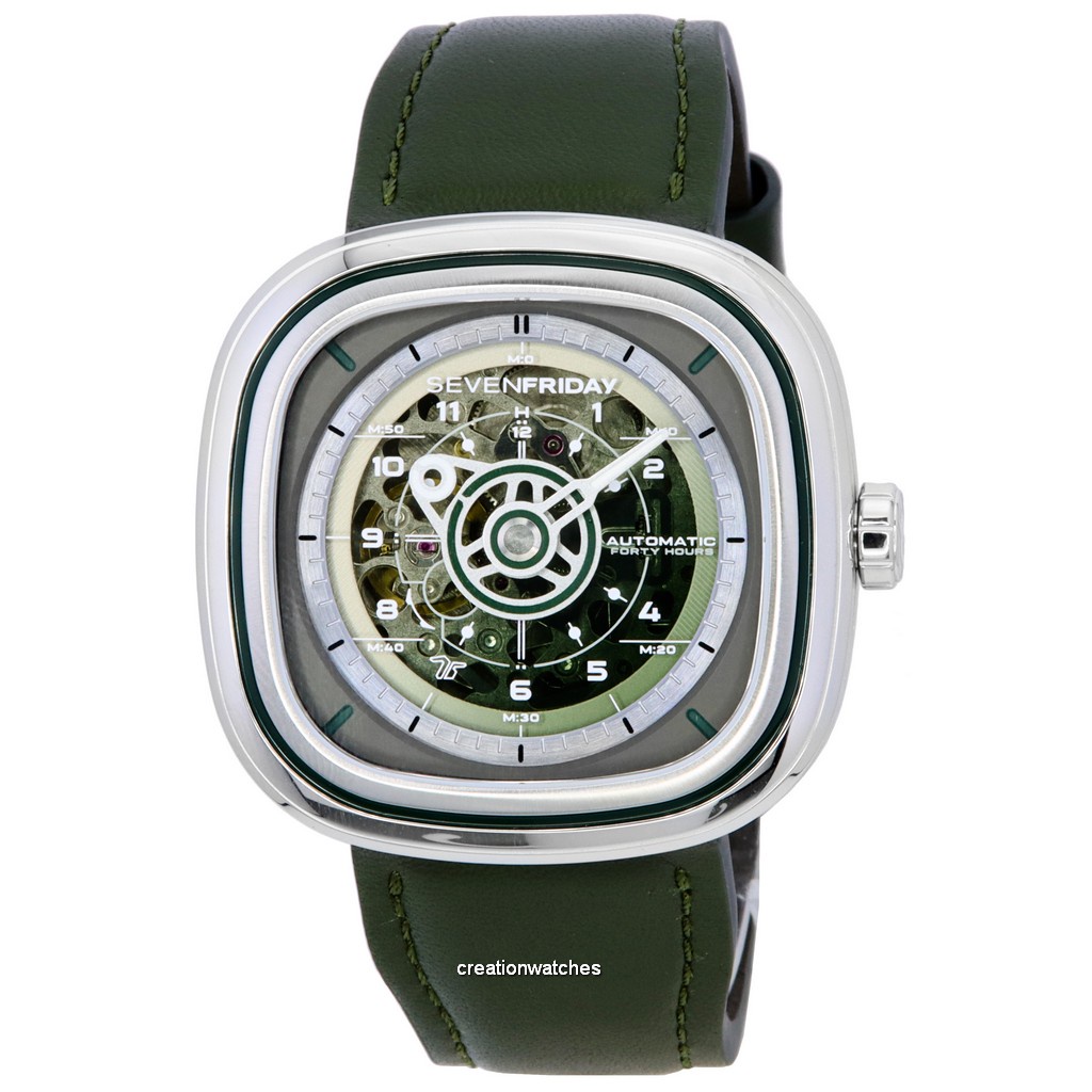 Sevenfriday T Series Green T Skeleton Dial Automatic T106 SF T1 06 Mens Watch