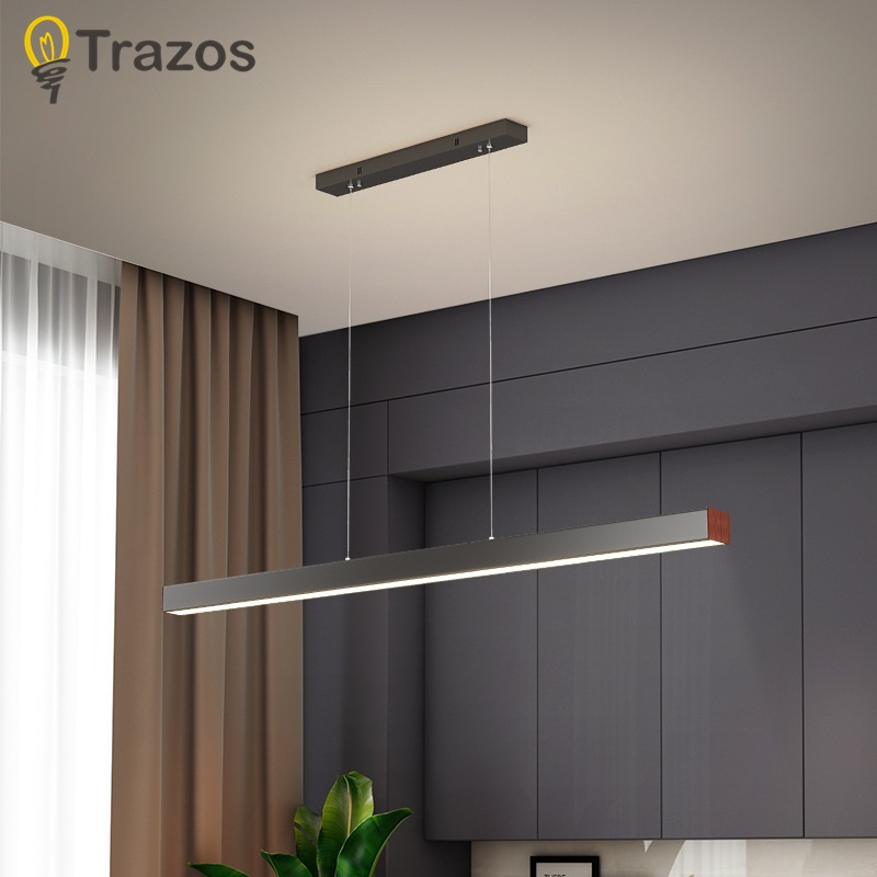 Simple Dining Room Pendant Lights Modern Minimalist Led Long Dining ...