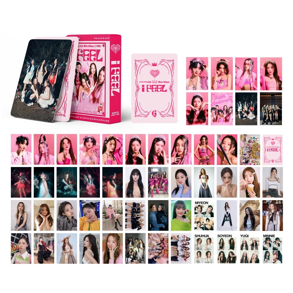 55pcs/box (G)I-DLE Mini 6th Album I FEEL Photocards Series YUQI