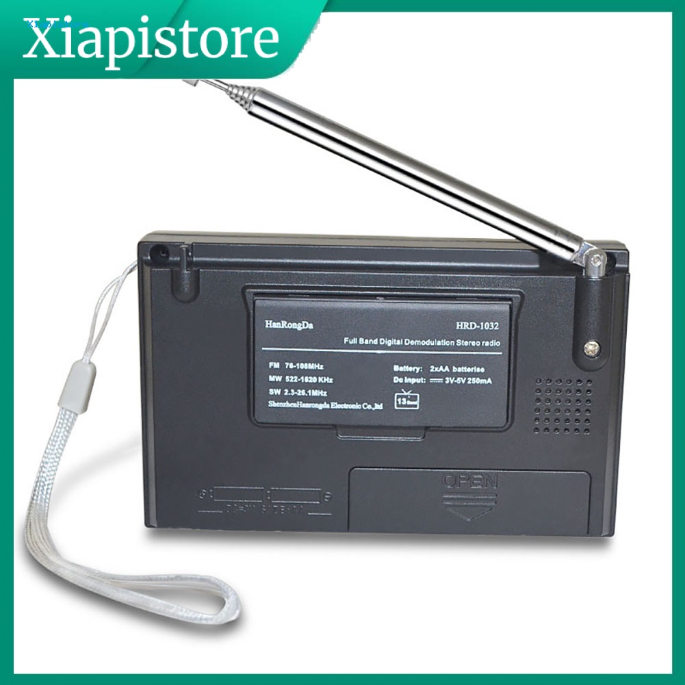 [Xiapistore] HRD1032 Mini Portable Digital Tuner Stereo Full Band AM