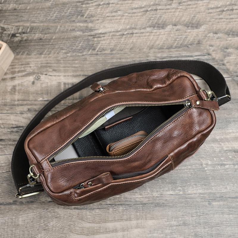 CONTACT'S Genuine Leather Shoulder Bag for Men Travel Handbag Desiger