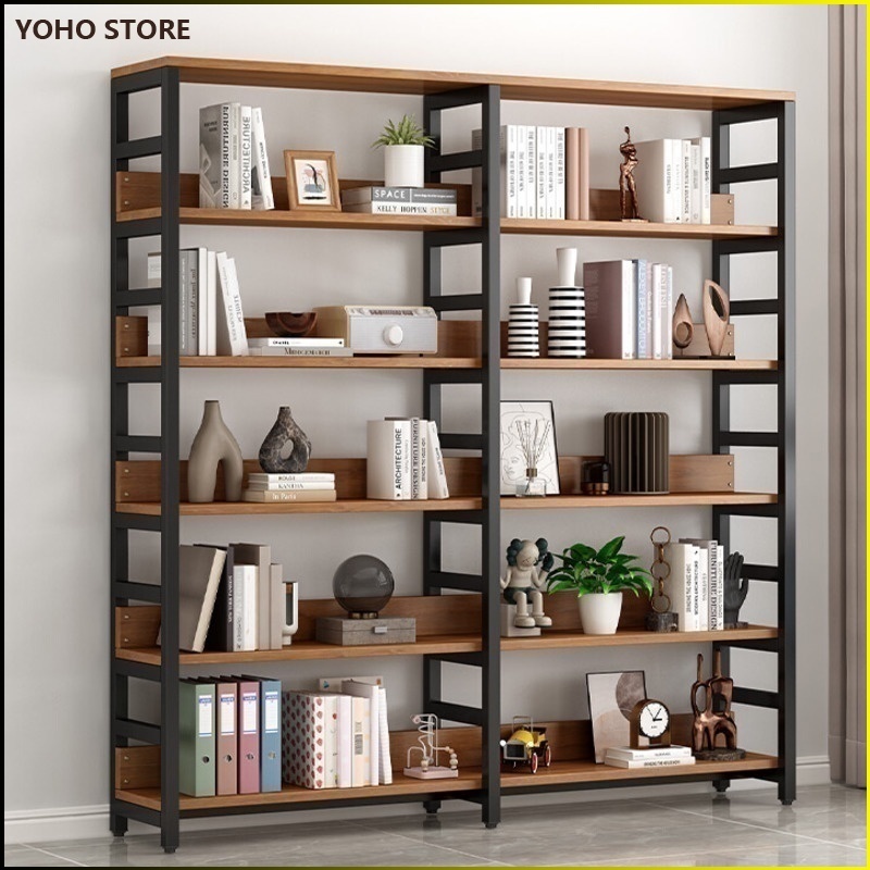 YOHO STORE Bookshelf Floor Multilayer Display Shelves Living Room