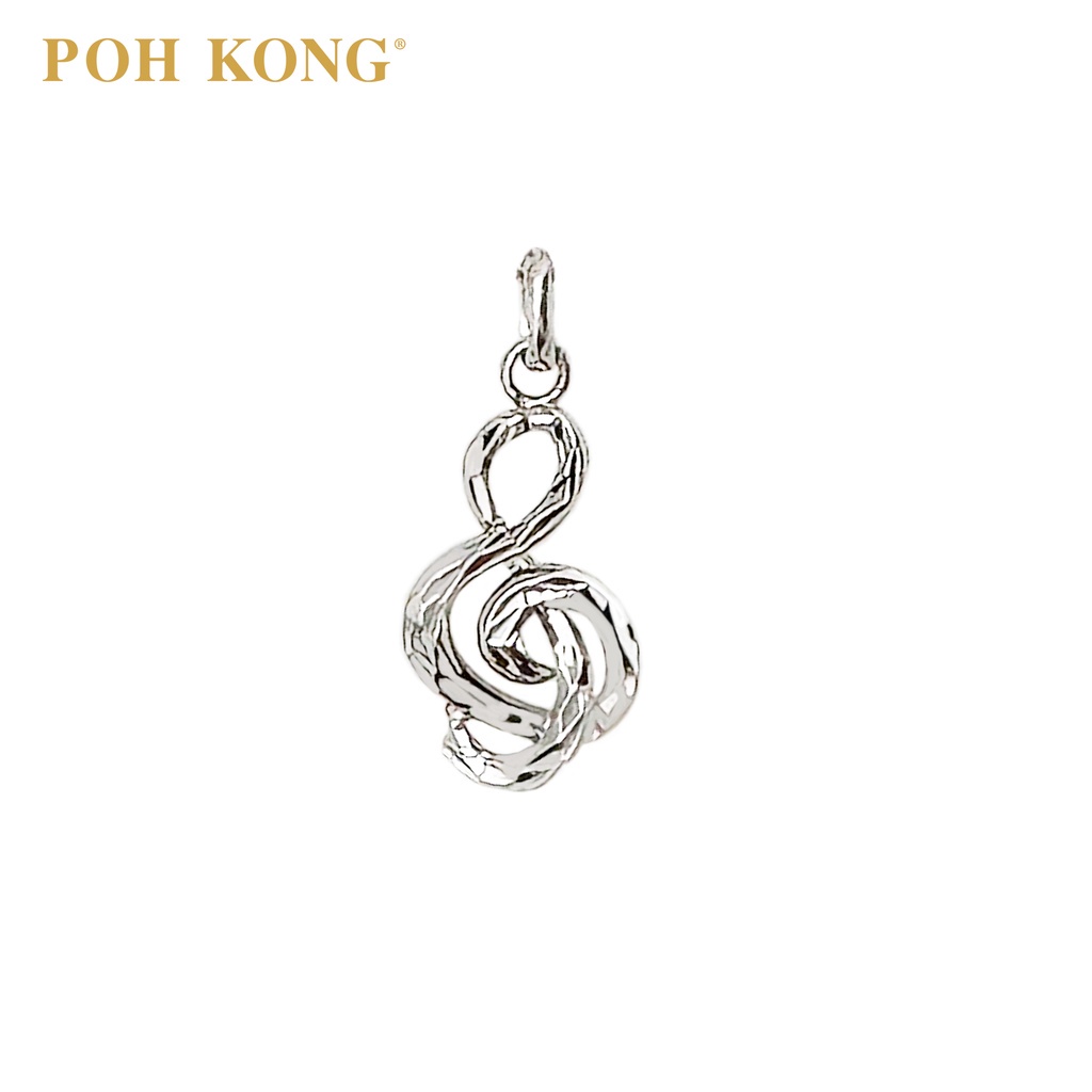 POH KONG 375/9K White Gold Music Notes Pendant | Shopee Singapore