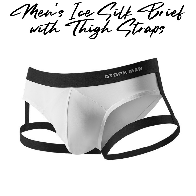 Men s Brief Ice Silk with Thigh Straps Underwear GTOPX GT301