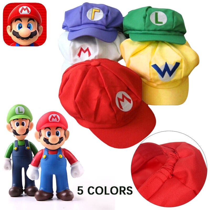 Super Mario Bros Octagonal Hat Luigi Beanies Caps Hat Game Anime ...