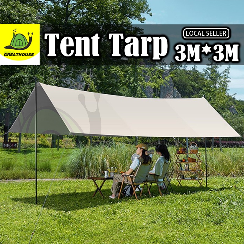 Ultralight Weight Flysheet Waterproof Groundsheet Camping Tarp Tent