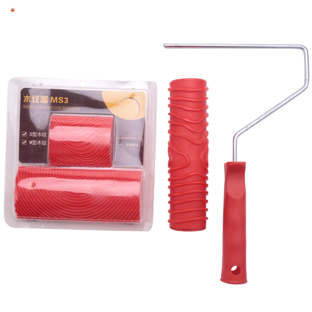 7 Inch Empaistic Pattern Roller Painter +2 PCS Wood Graining Painting ...