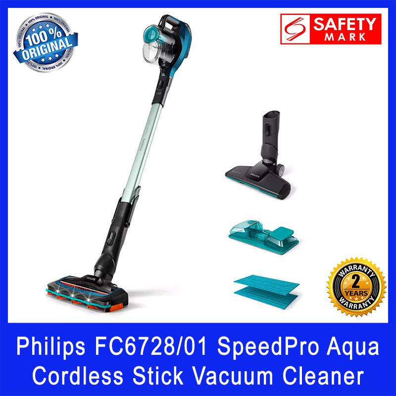 Philips FC6728 SpeedPro Aqua Cordless Stick Vacuum Cleaner. Captures up