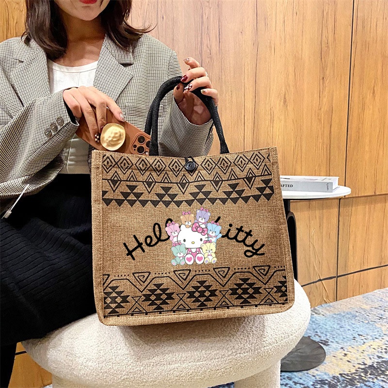 Hello Kitty Brown Tote Bag offers with Matching Wallet